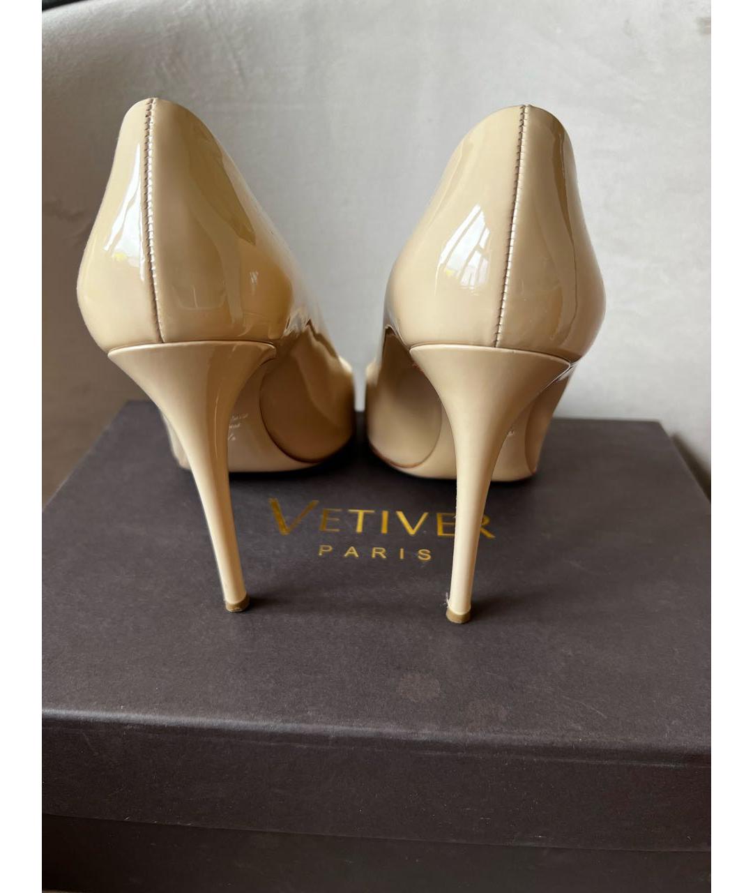 VETIVER Бежевые кожаные туфли, фото 3