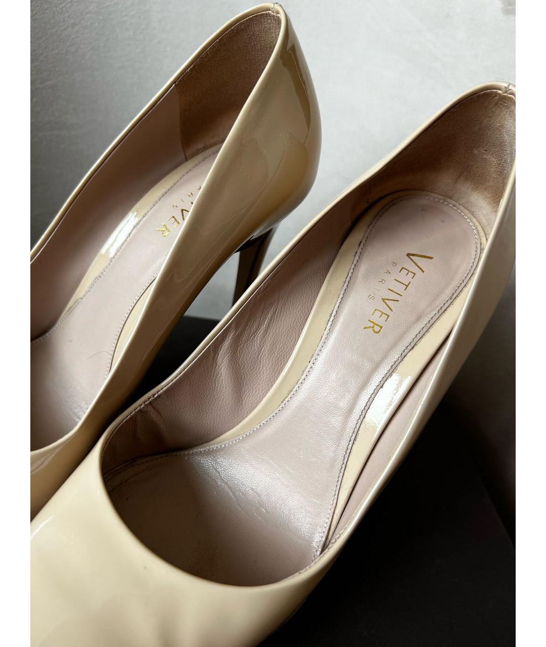 VETIVER Бежевые кожаные туфли, фото 2