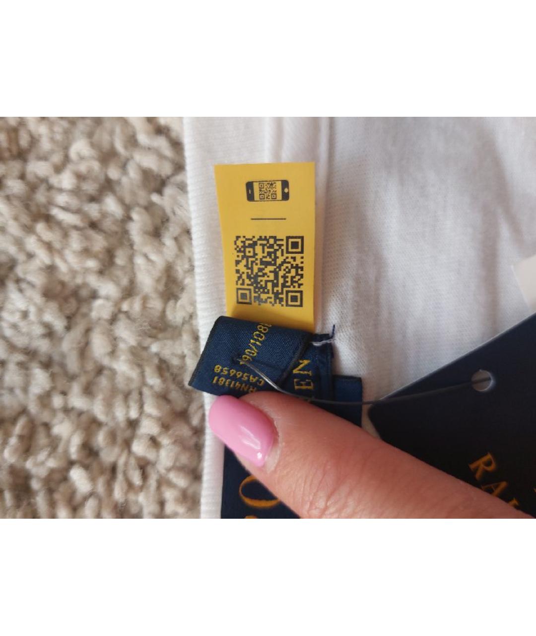 POLO RALPH LAUREN Белая хлопковая футболка, фото 8