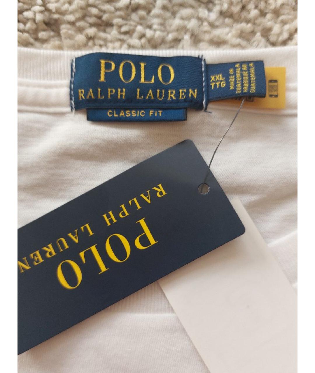 POLO RALPH LAUREN Белая хлопковая футболка, фото 9