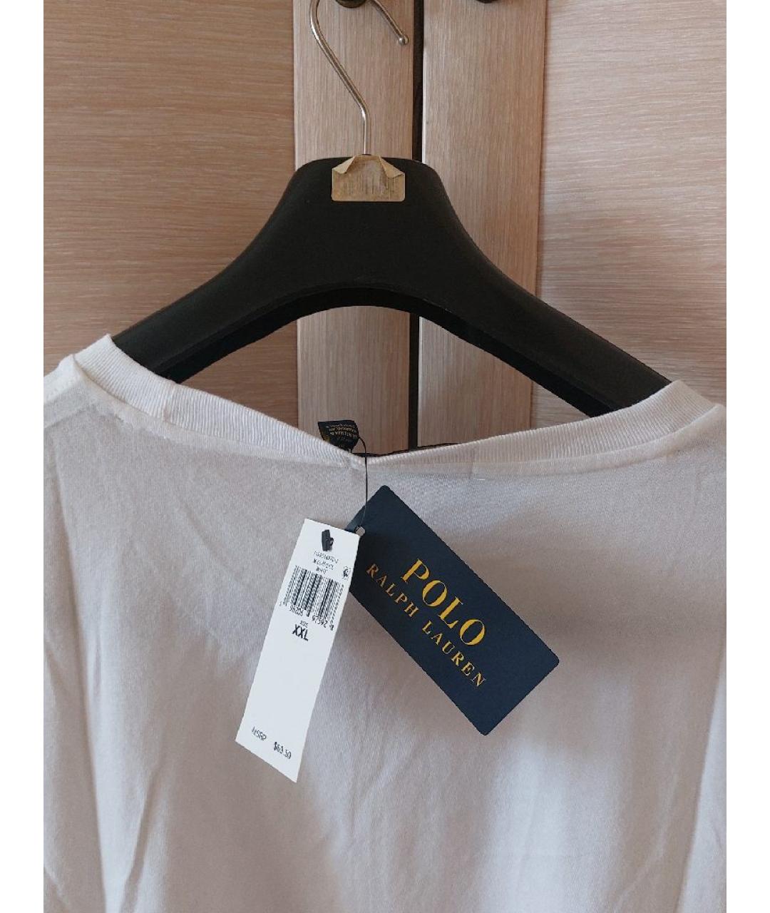 POLO RALPH LAUREN Белая хлопковая футболка, фото 3