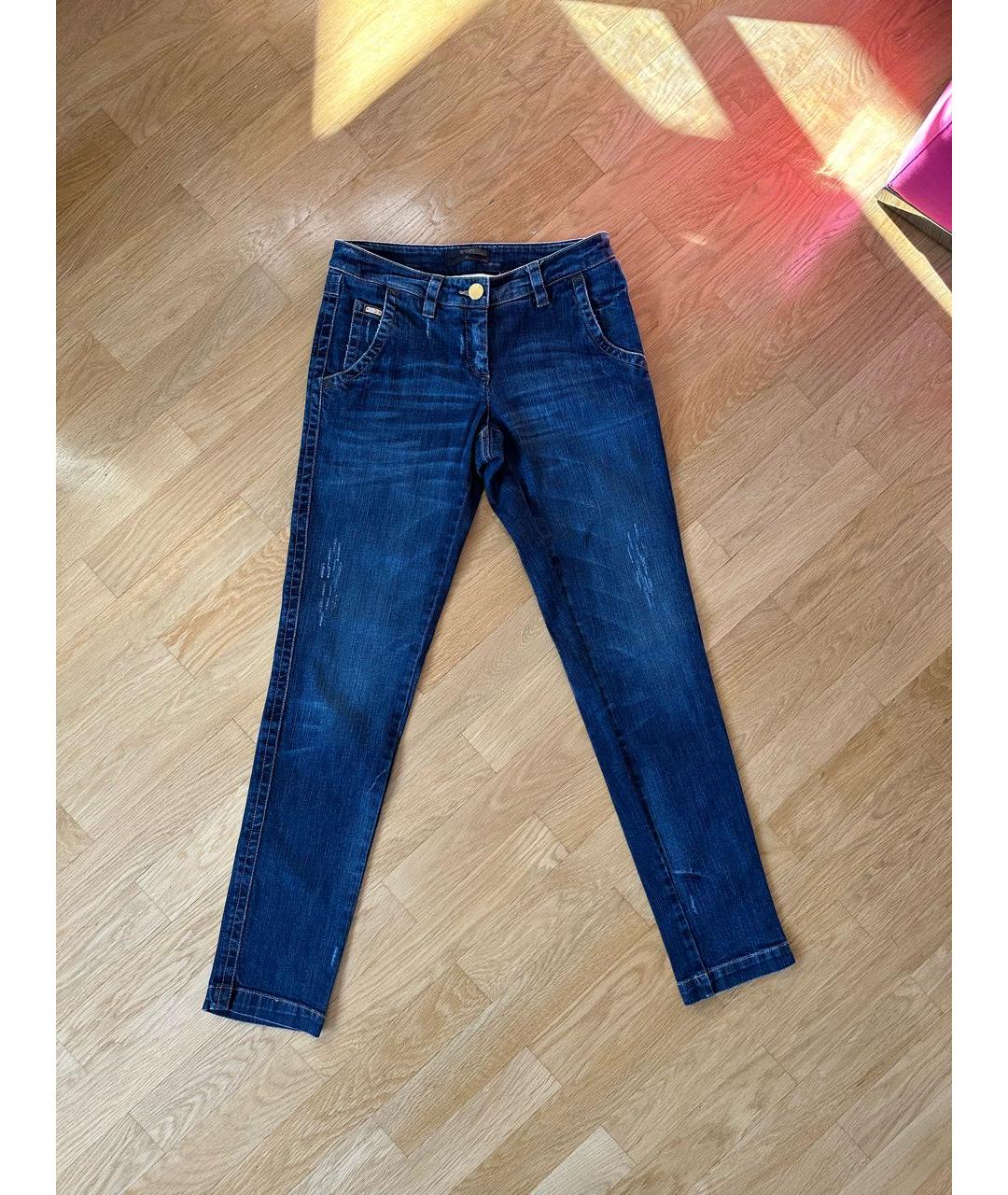 SEVENTY Темно-синие хлопко-эластановые прямые джинсы, фото 6