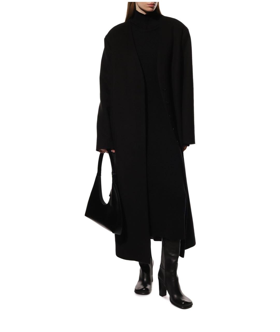 TRUSSARDI Черное шерстяное повседневное платье, фото 5