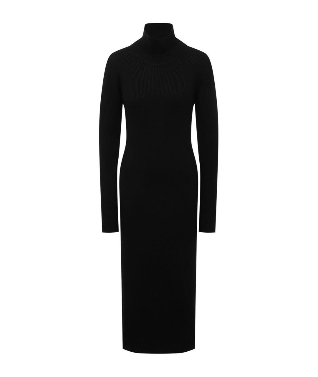 TRUSSARDI Черное шерстяное повседневное платье, фото 1