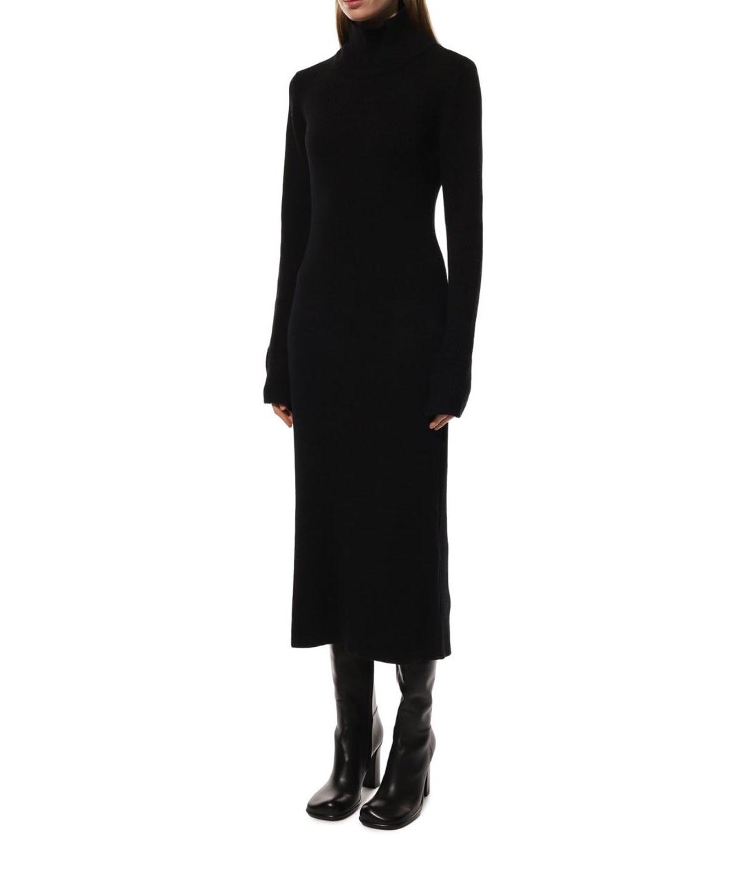 TRUSSARDI Черное шерстяное повседневное платье, фото 6