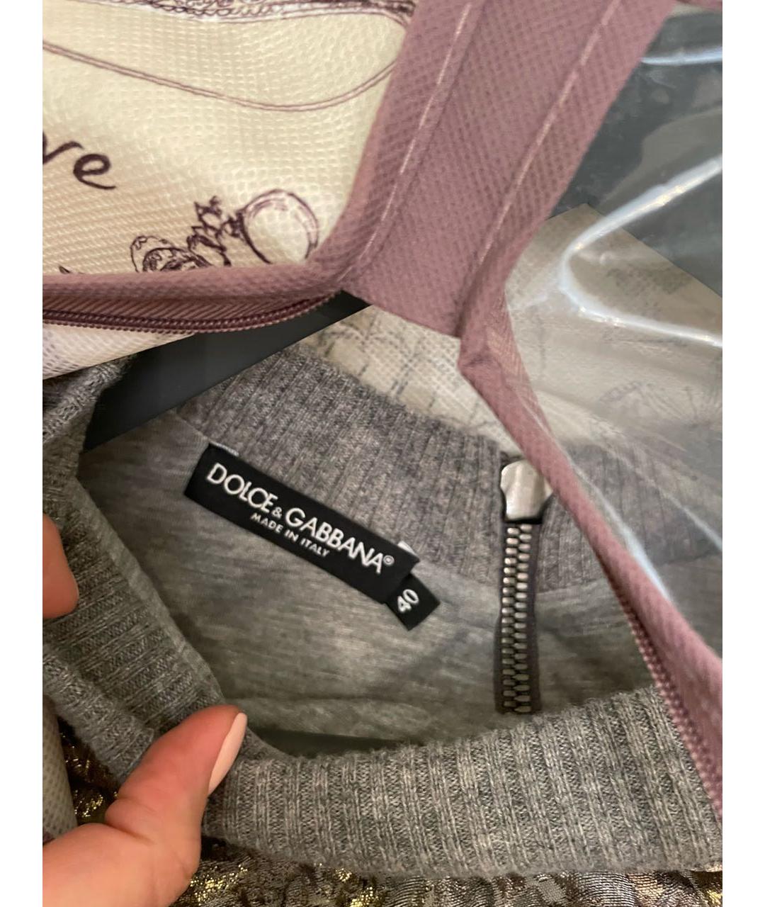 DOLCE&GABBANA Серый ацетатный кардиган, фото 3
