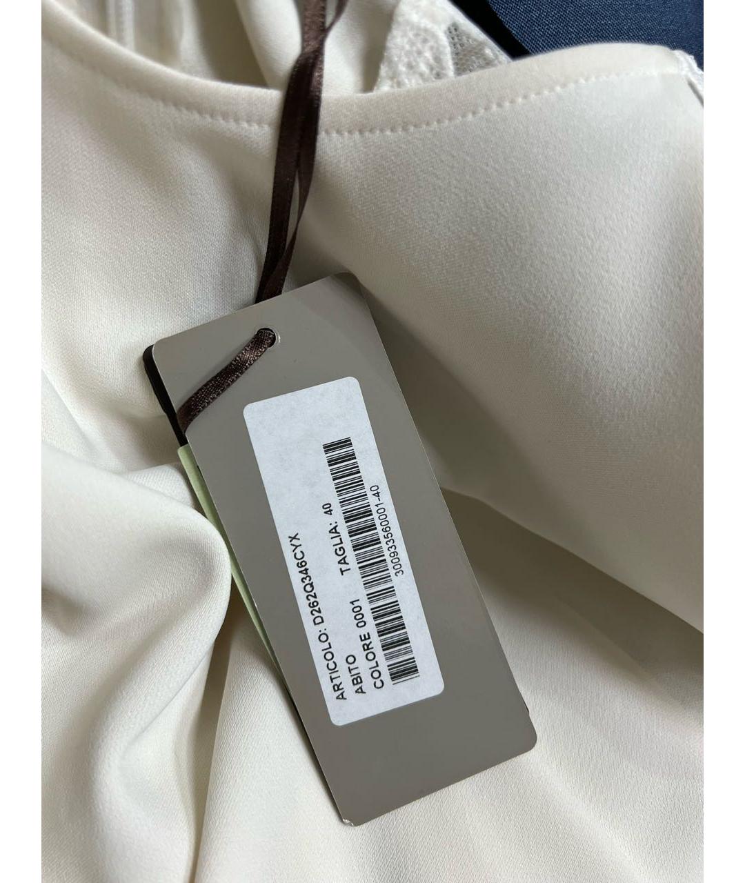 ERMANNO SCERVINO Белое вискозное коктейльное платье, фото 4
