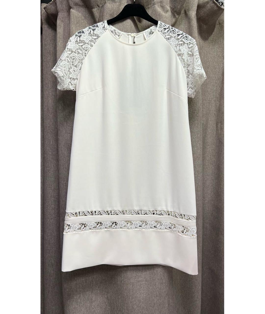 ERMANNO SCERVINO Белое вискозное коктейльное платье, фото 6