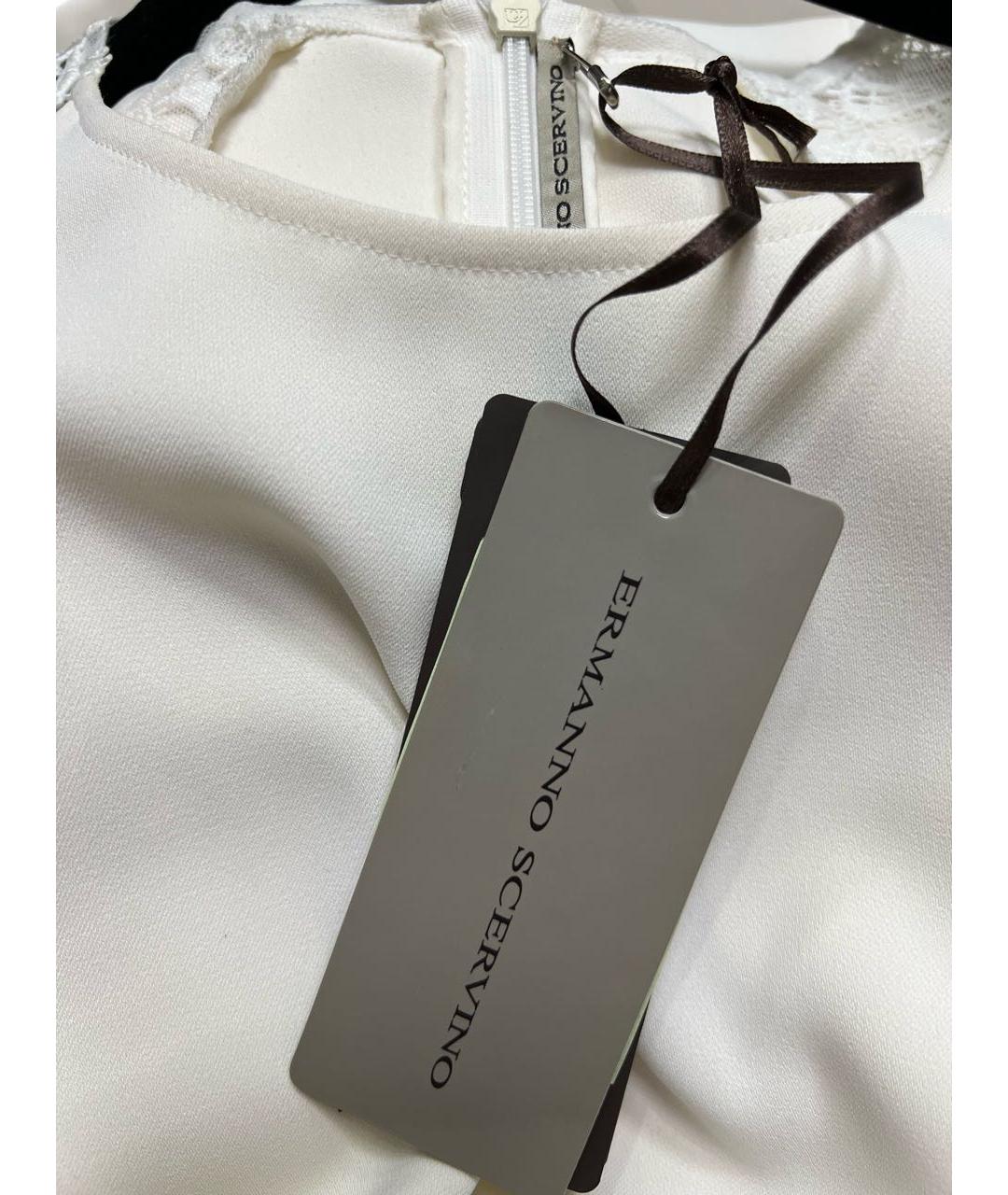 ERMANNO SCERVINO Белое вискозное коктейльное платье, фото 3