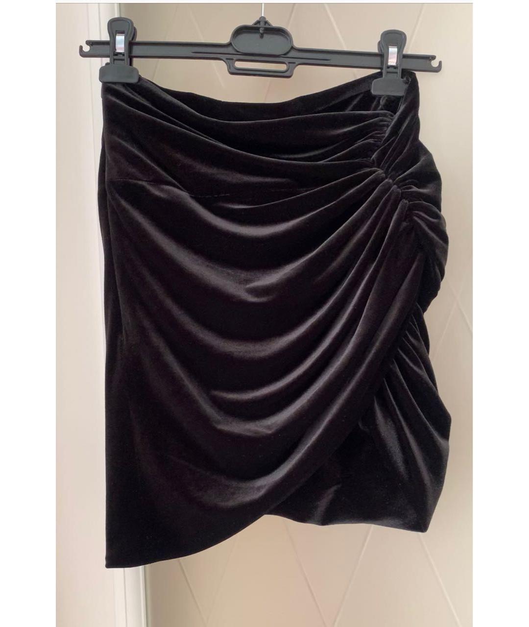 ALEXANDRE VAUTHIER Черная бархатная юбка мини, фото 5