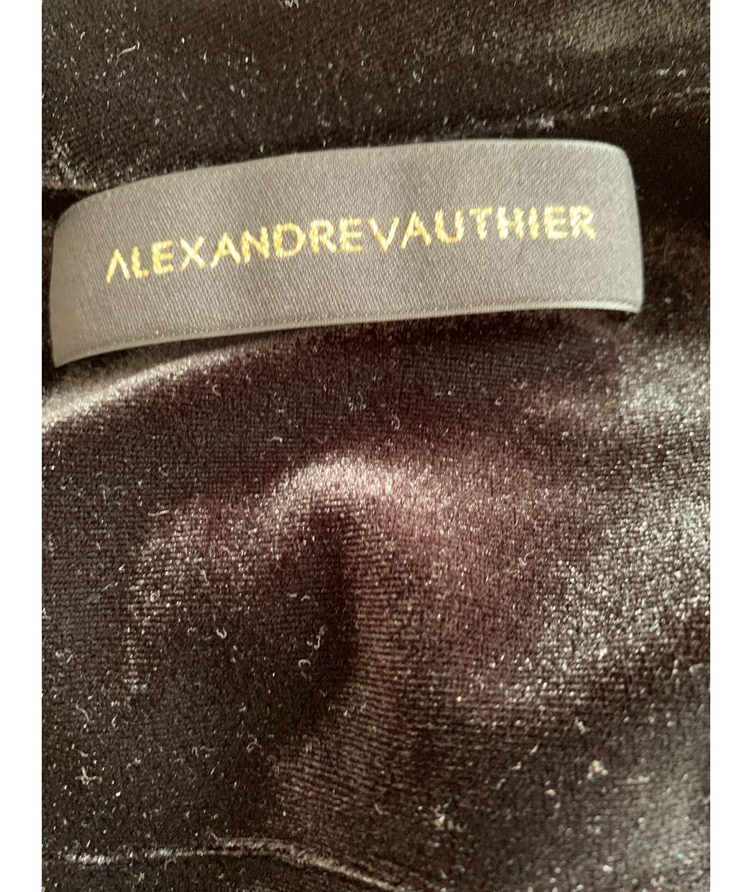 ALEXANDRE VAUTHIER Черная бархатная юбка мини, фото 2