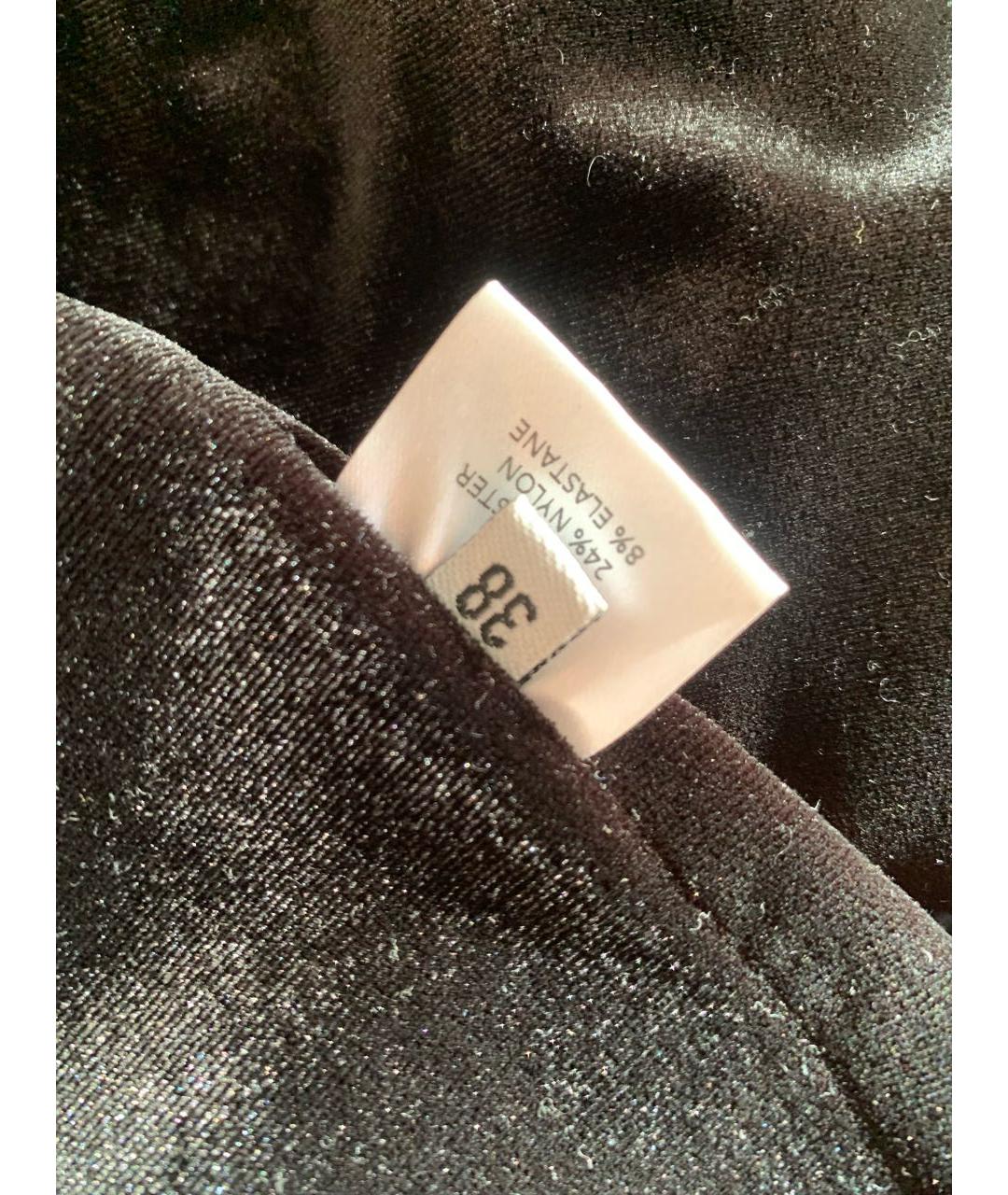 ALEXANDRE VAUTHIER Черная бархатная юбка мини, фото 3