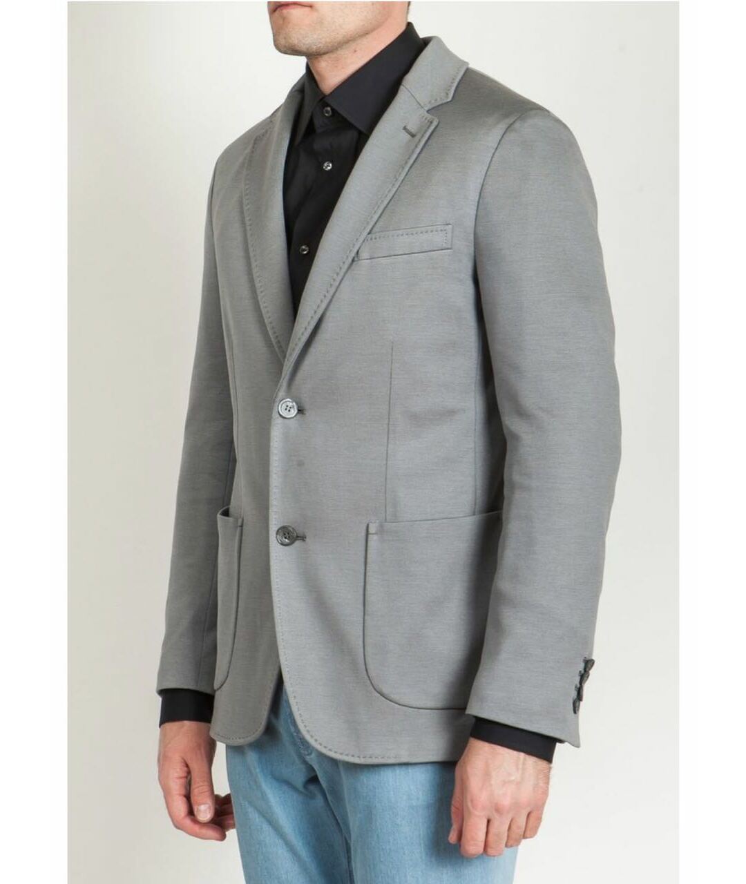 BRIONI Серый шелковый пиджак, фото 2