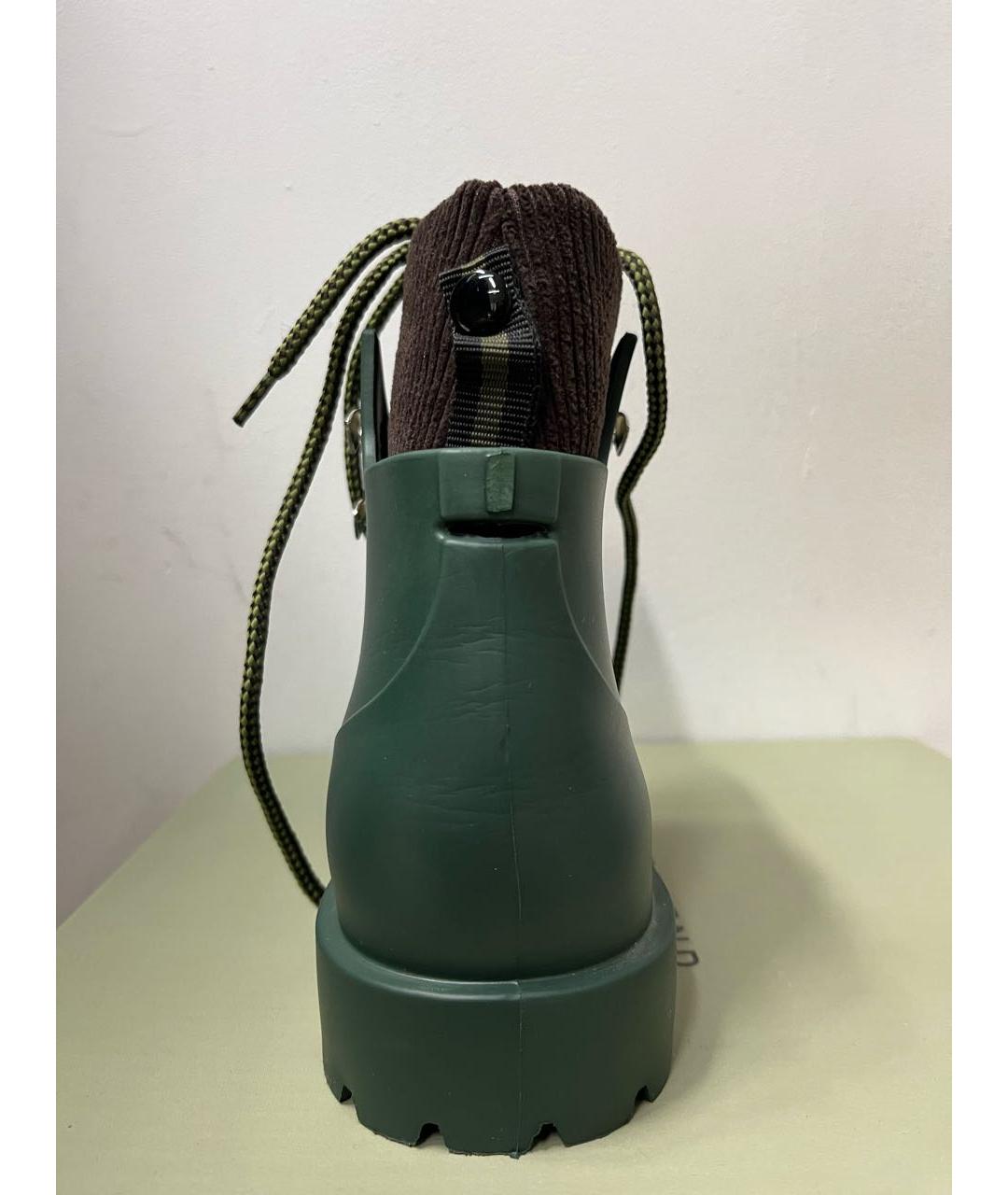 WEEKEND MAX MARA Зеленые резиновые ботинки, фото 4