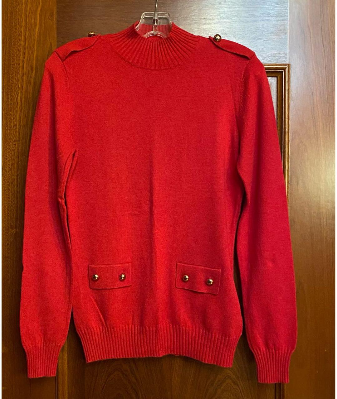 ARMANI JEANS Красный полиамидовый джемпер / свитер, фото 7
