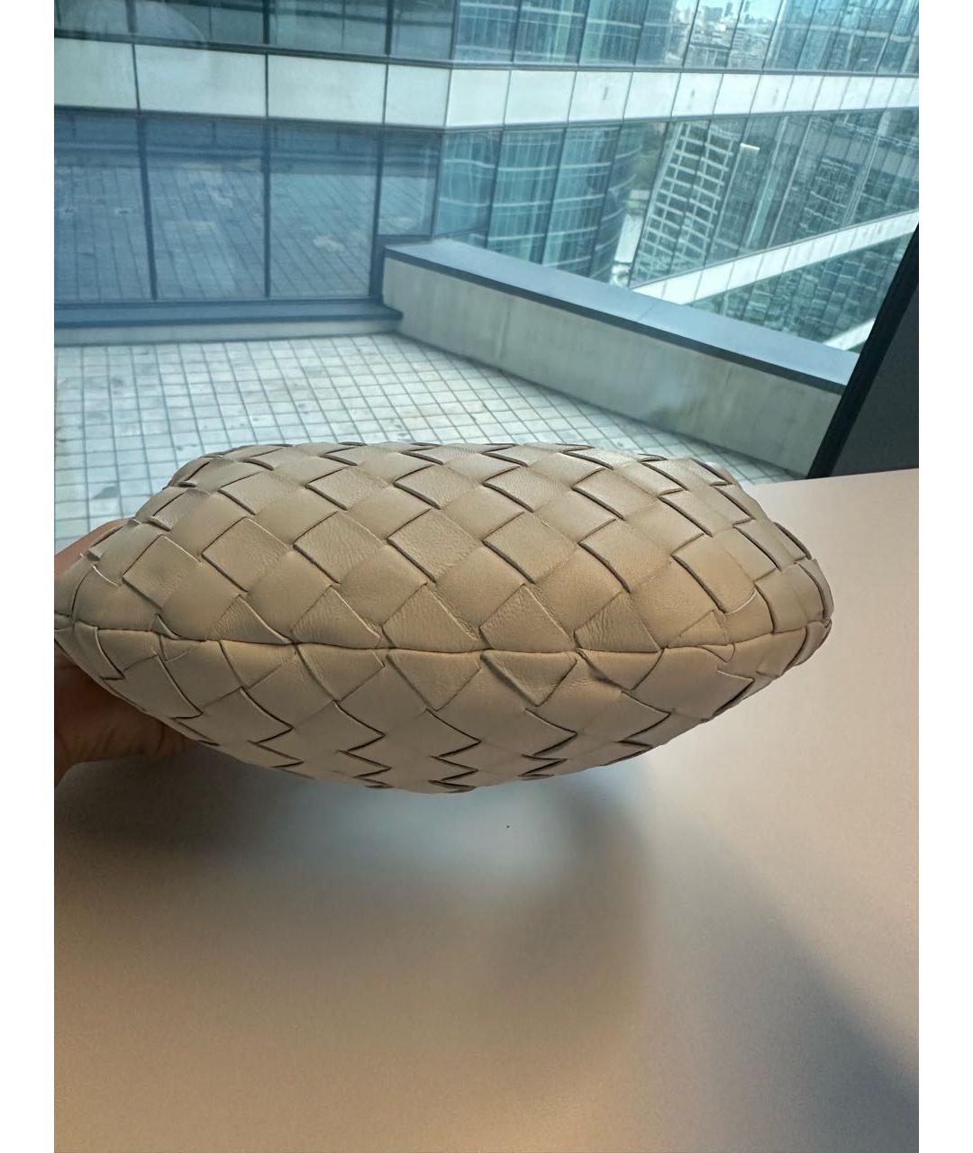 BOTTEGA VENETA Белая кожаная сумка через плечо, фото 3