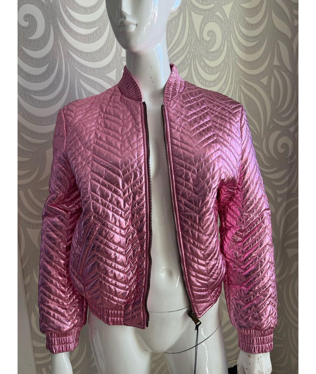 GUCCI Розовая кожаная куртка, фото 7