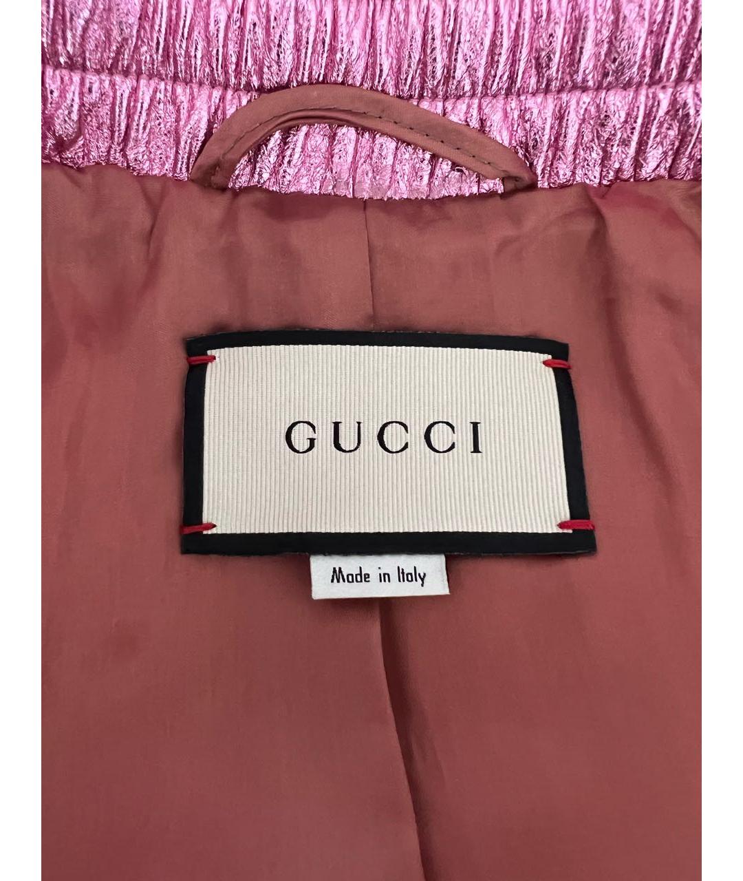 GUCCI Розовая кожаная куртка, фото 6