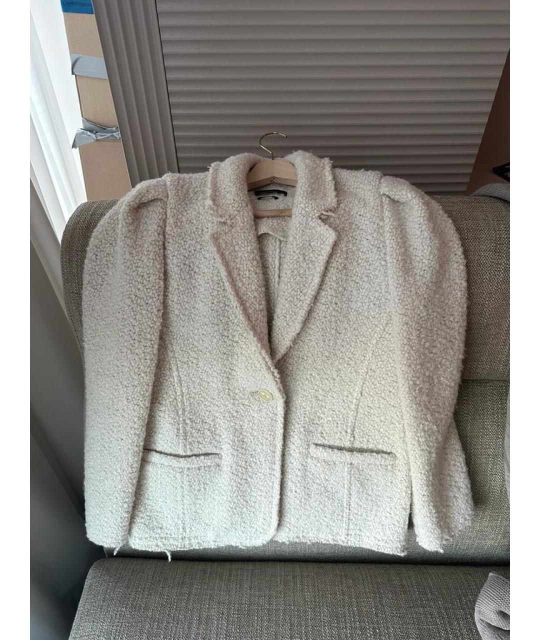 ISABEL MARANT Белый шерстяной жакет/пиджак, фото 3