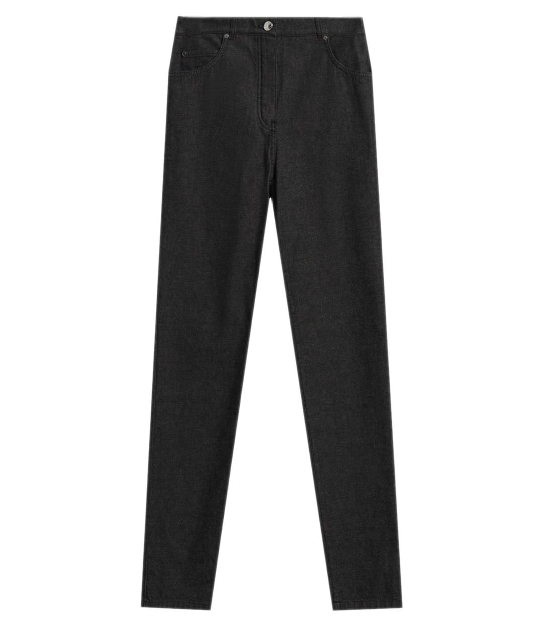 HERMES Черные хлопко-эластановые джинсы слим, фото 1