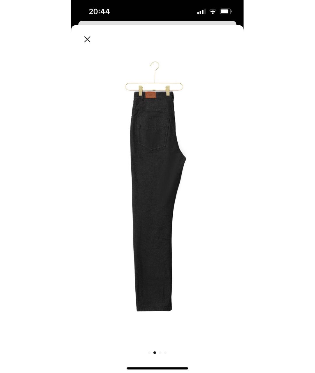 HERMES PRE-OWNED Черные хлопко-эластановые джинсы слим, фото 2