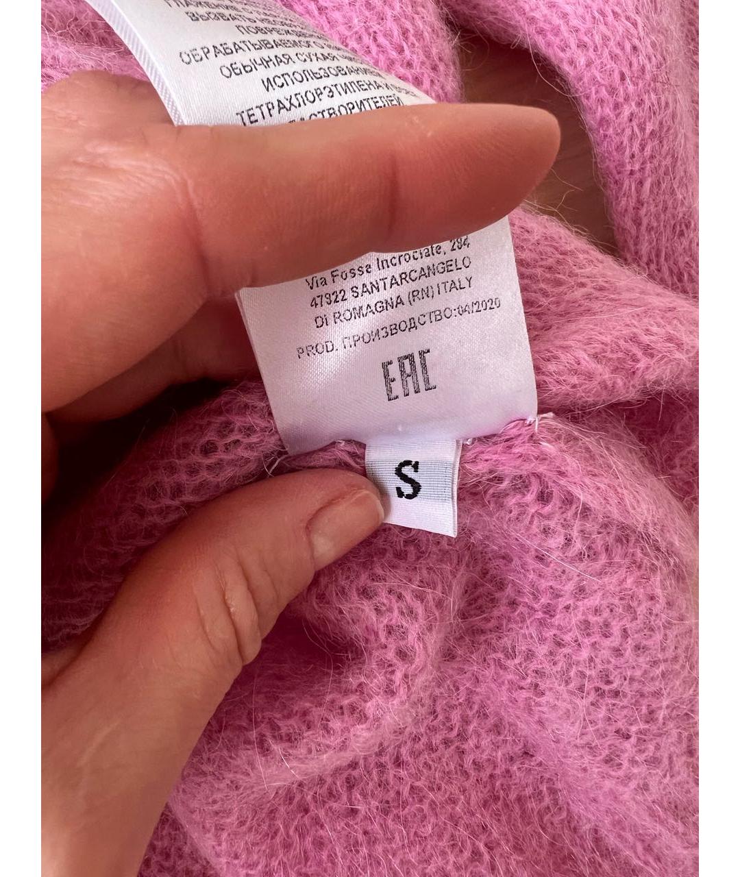 ERIKA CAVALLINI Розовый шерстяной джемпер / свитер, фото 6