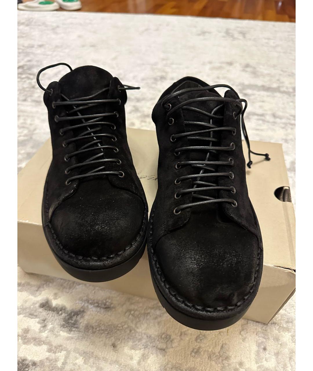 MARSELL Черные замшевые низкие ботинки, фото 3