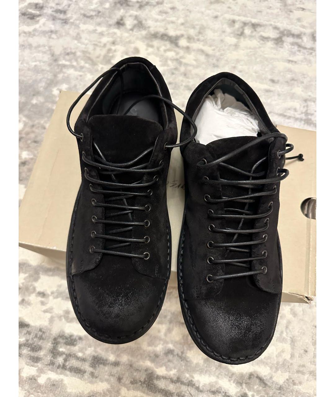 MARSELL Черные замшевые низкие ботинки, фото 2