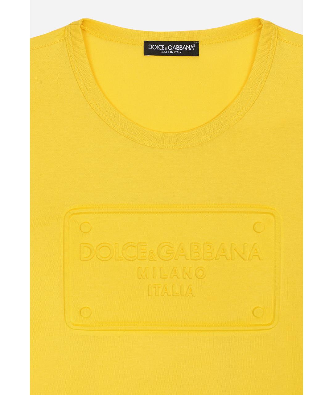 DOLCE&GABBANA Желтая футболка, фото 4