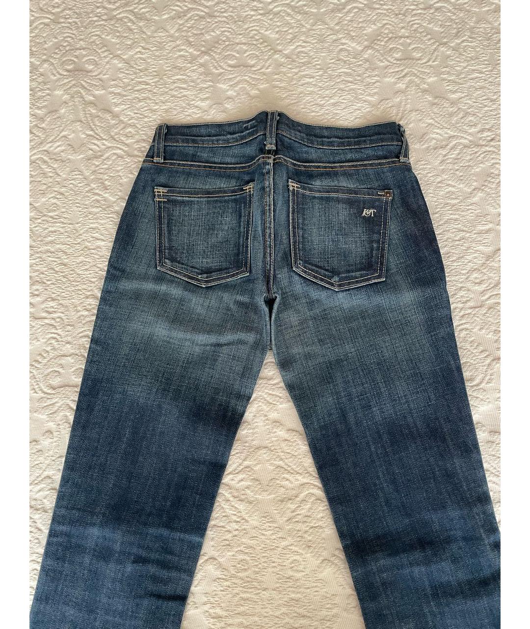 KOVA&T Темно-синие хлопко-эластановые джинсы клеш, фото 2
