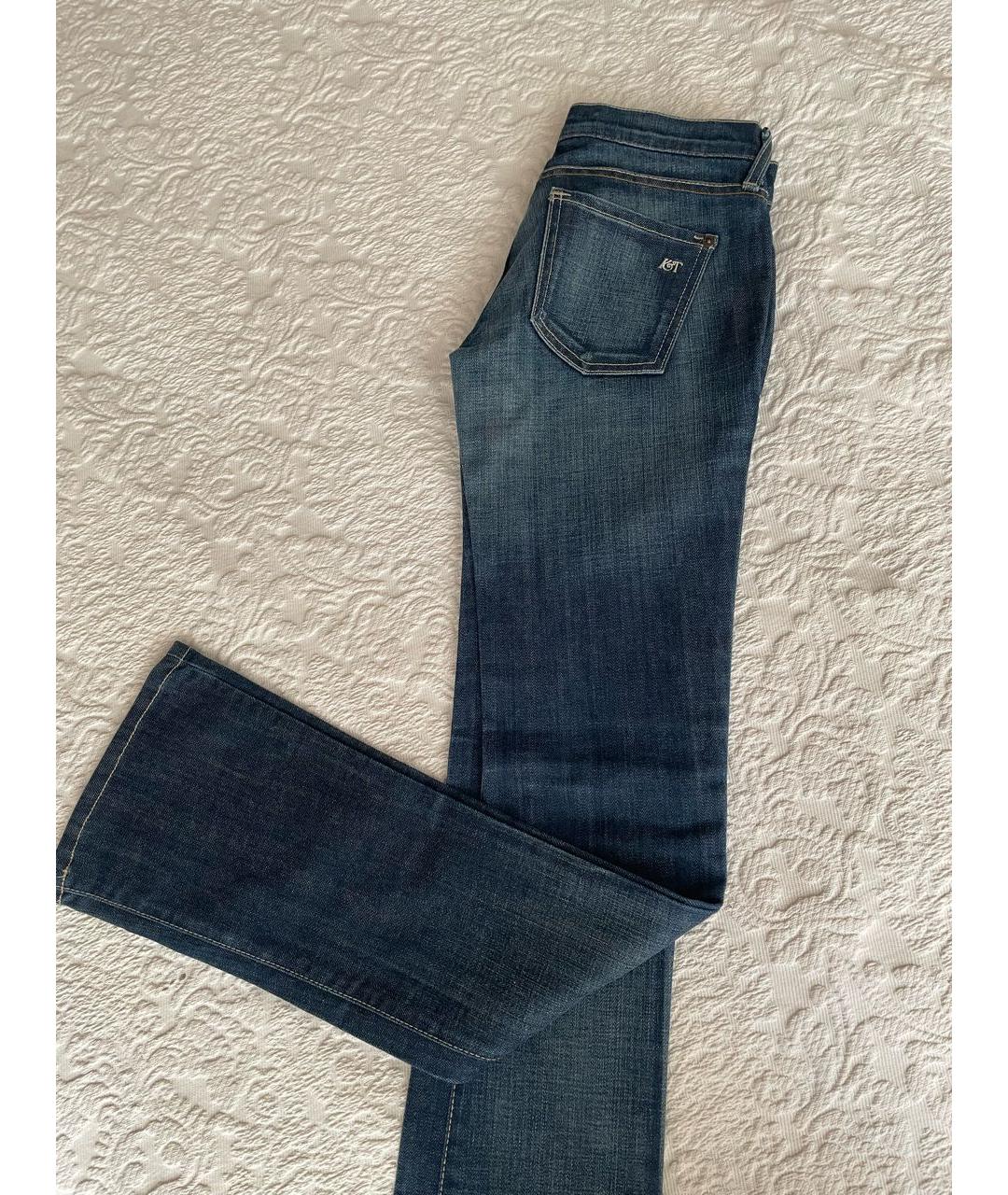 KOVA&T Темно-синие хлопко-эластановые джинсы клеш, фото 6