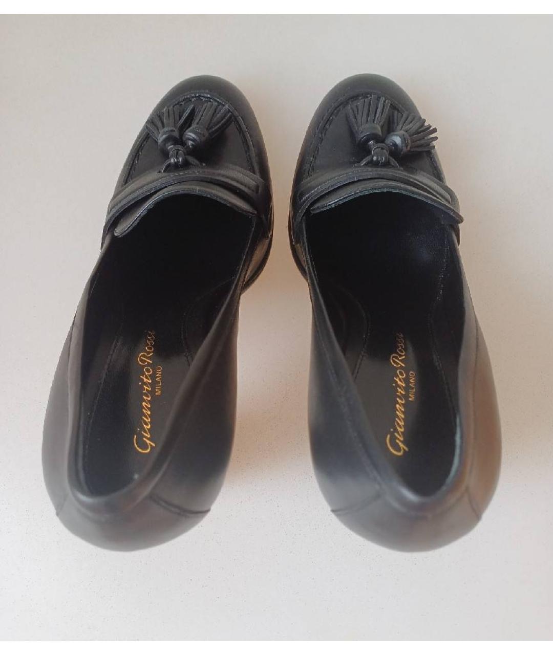 GIANVITO ROSSI Черные кожаные туфли, фото 3