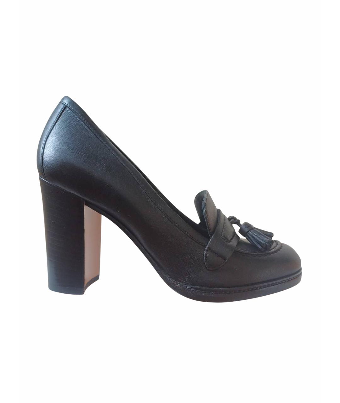GIANVITO ROSSI Черные кожаные туфли, фото 1