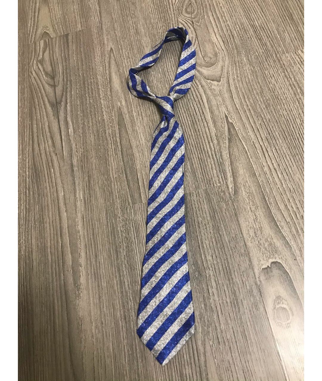 KITON Синий шелковый галстук, фото 5
