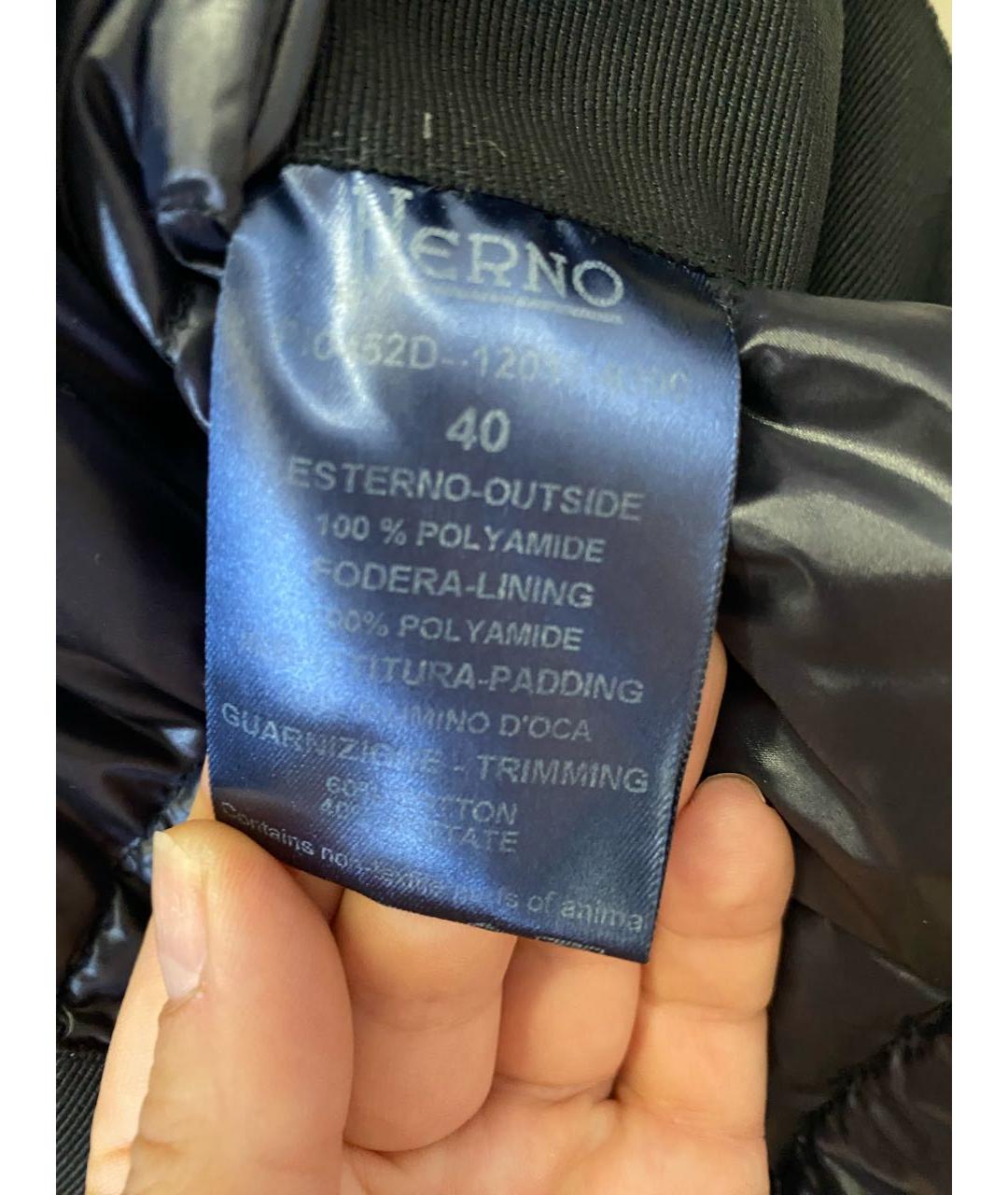 HERNO Черная полиэстеровая куртка, фото 3