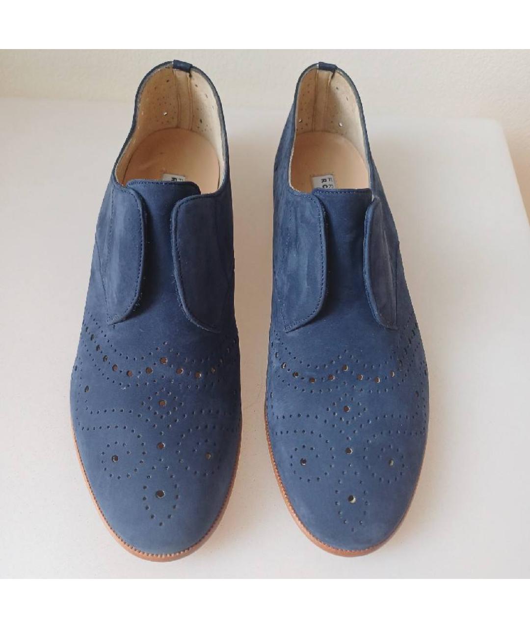 FRATELLI ROSSETTI Темно-синие нубуковые туфли, фото 2