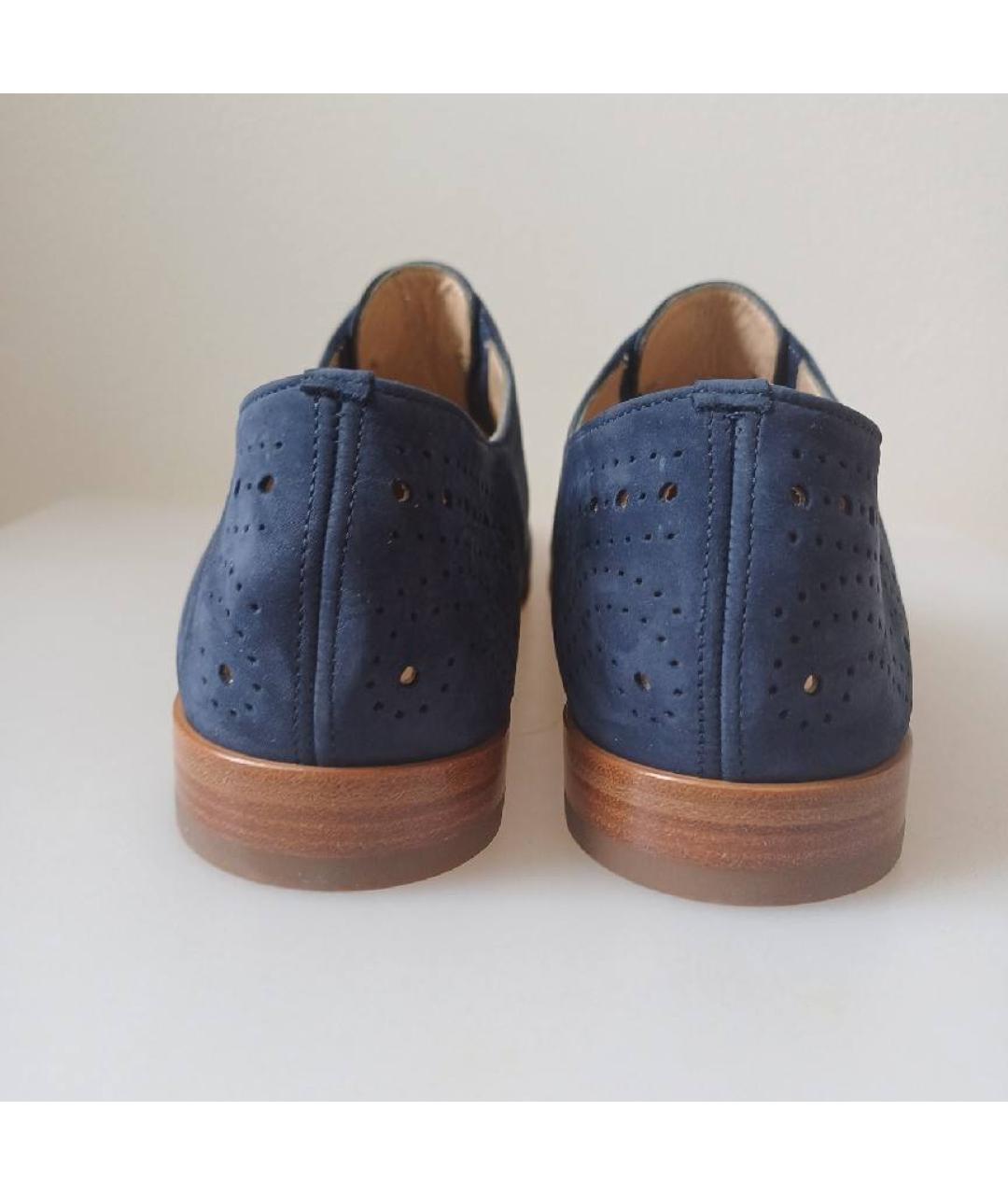 FRATELLI ROSSETTI Темно-синие нубуковые туфли, фото 4