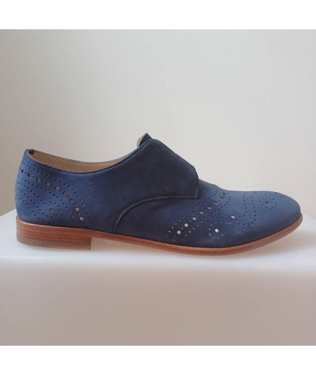 FRATELLI ROSSETTI Темно-синие нубуковые туфли, фото 6