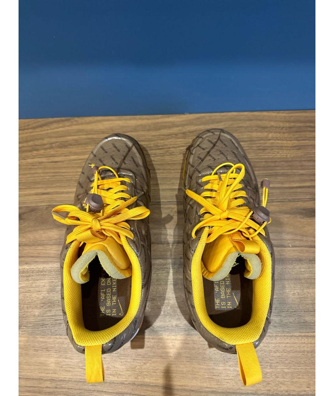 NIKE Желтые резиновые низкие кроссовки / кеды, фото 3