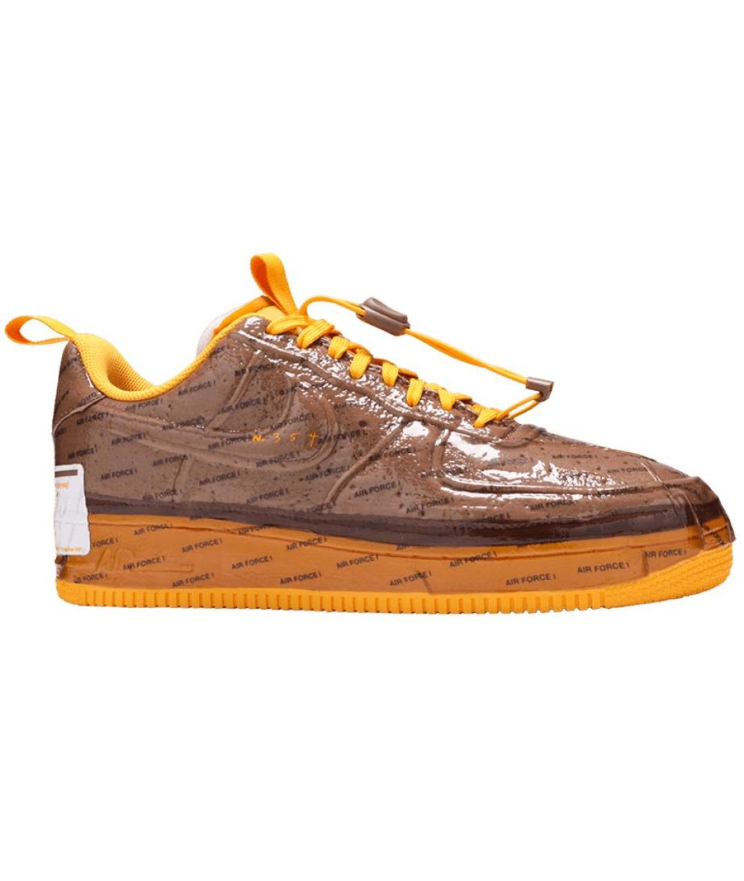 NIKE Желтые резиновые низкие кроссовки / кеды, фото 6