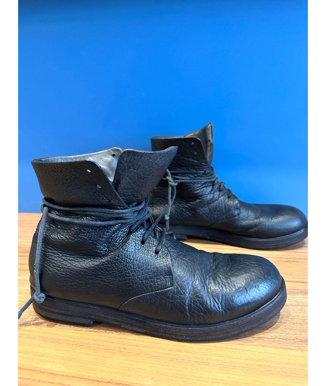 MARSELL Черные кожаные высокие ботинки, фото 2