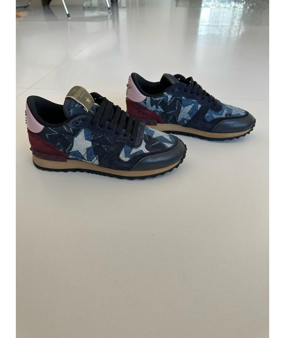 VALENTINO Синие текстильные кроссовки, фото 9