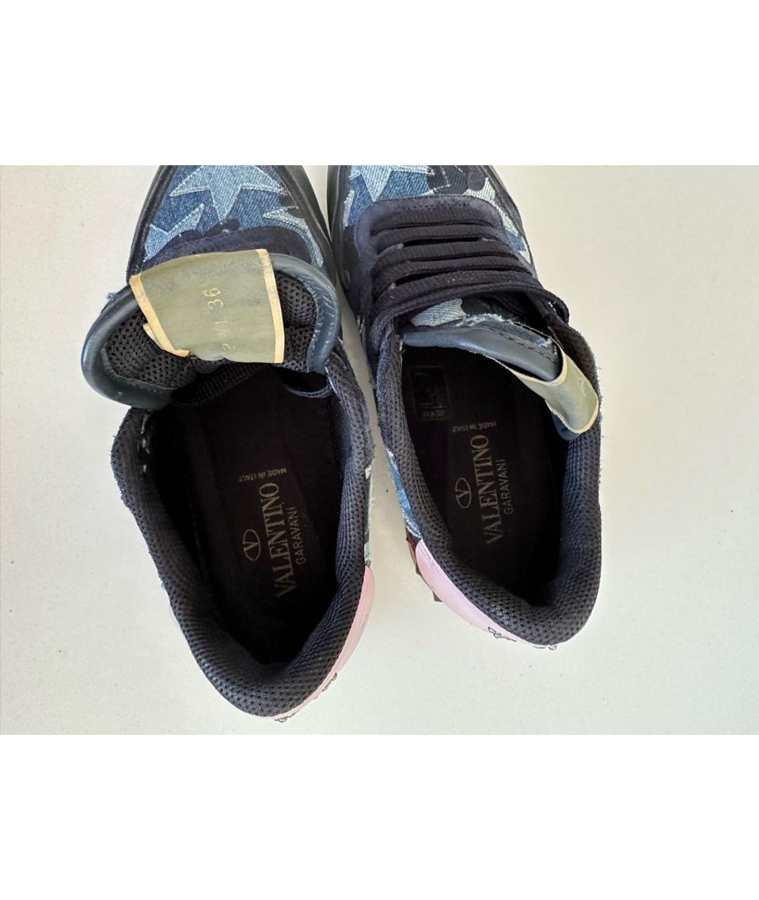 VALENTINO Синие текстильные кроссовки, фото 8