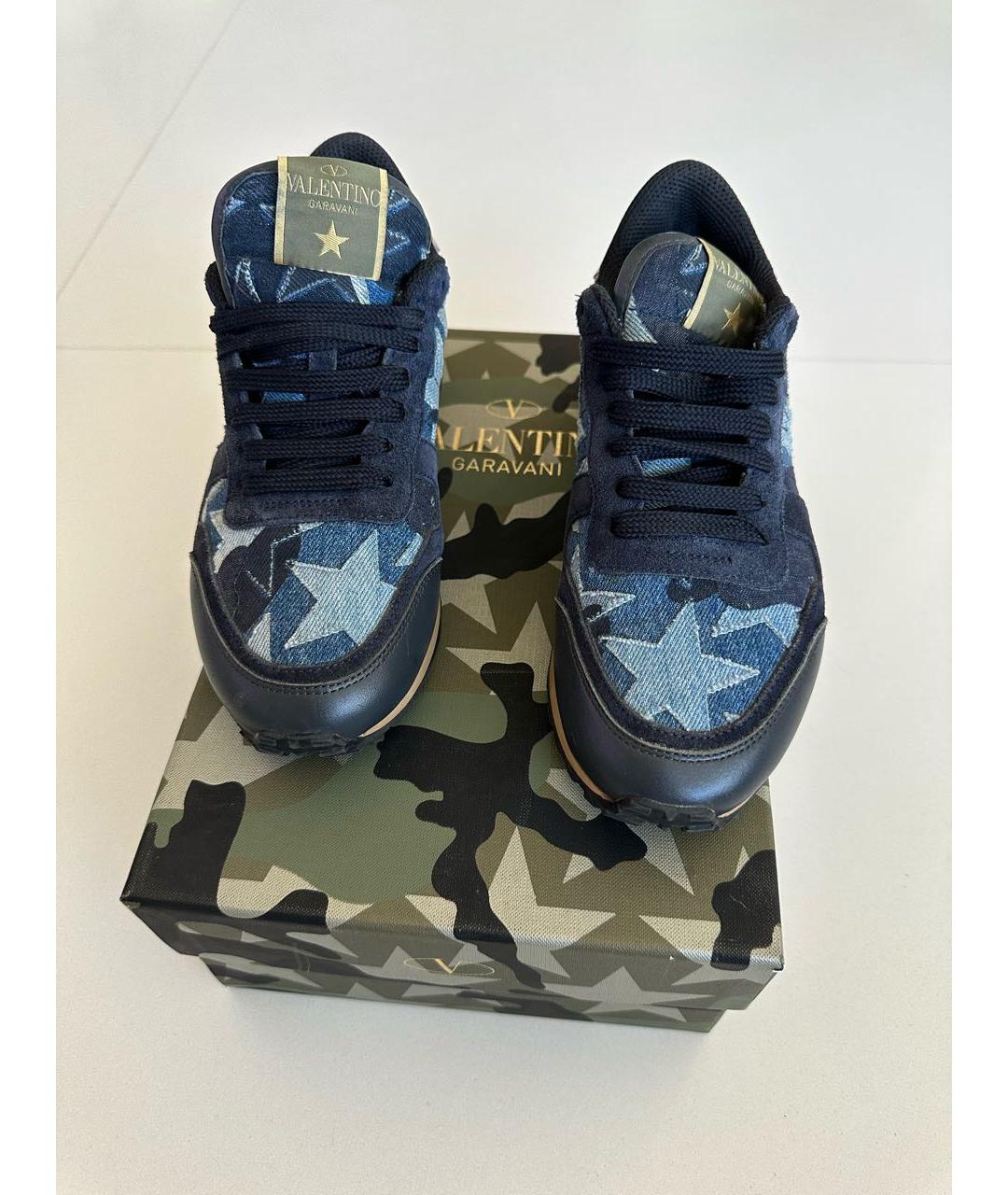 VALENTINO Синие текстильные кроссовки, фото 6