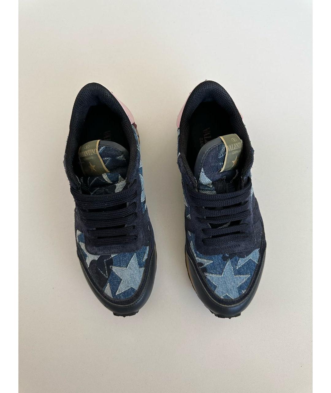 VALENTINO Синие текстильные кроссовки, фото 3