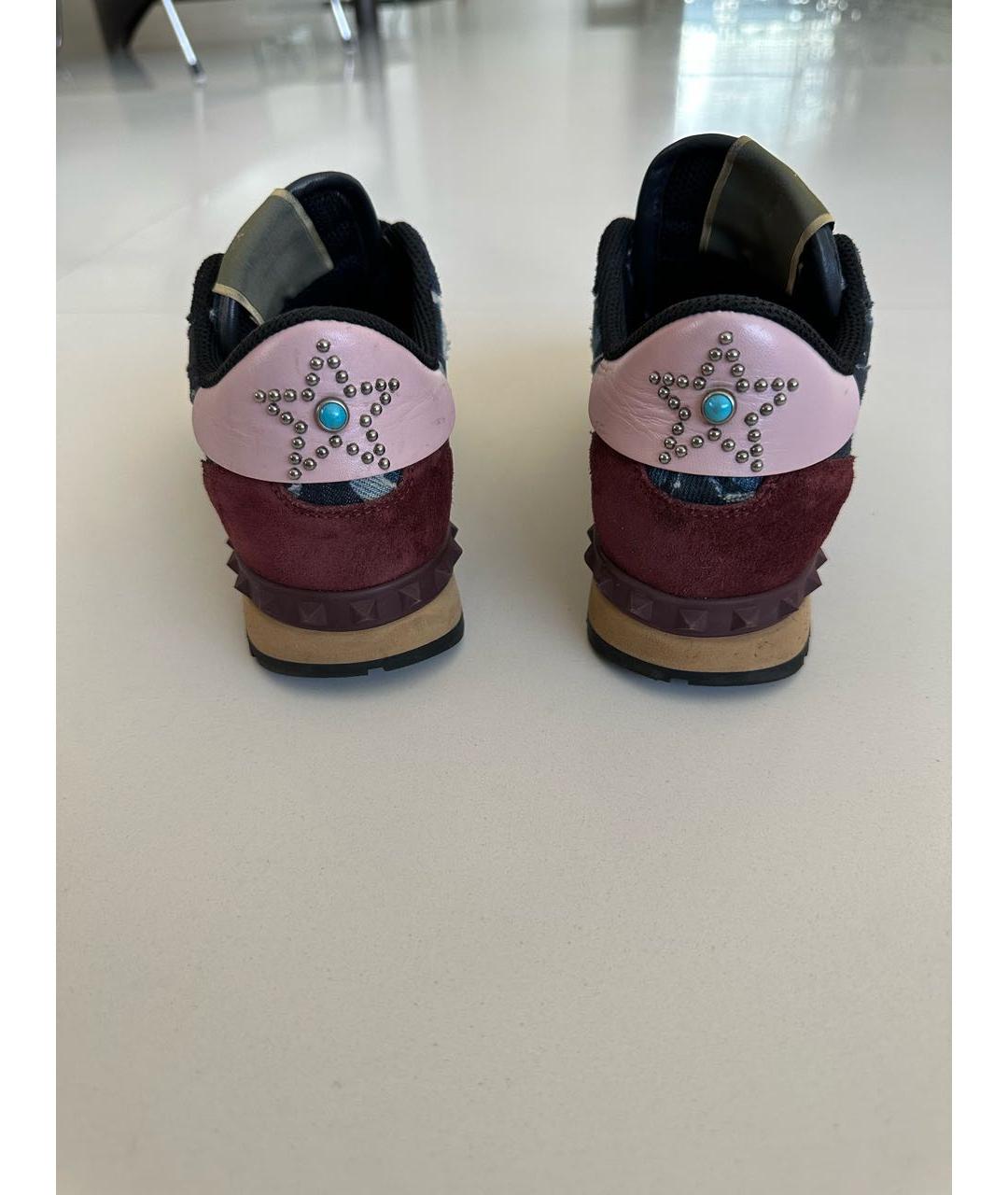 VALENTINO Синие текстильные кроссовки, фото 4