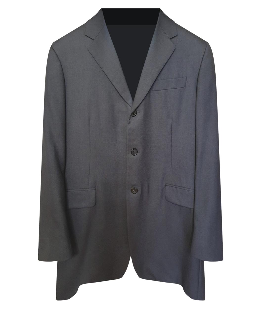 PRADA Серый шерстяной пиджак, фото 1
