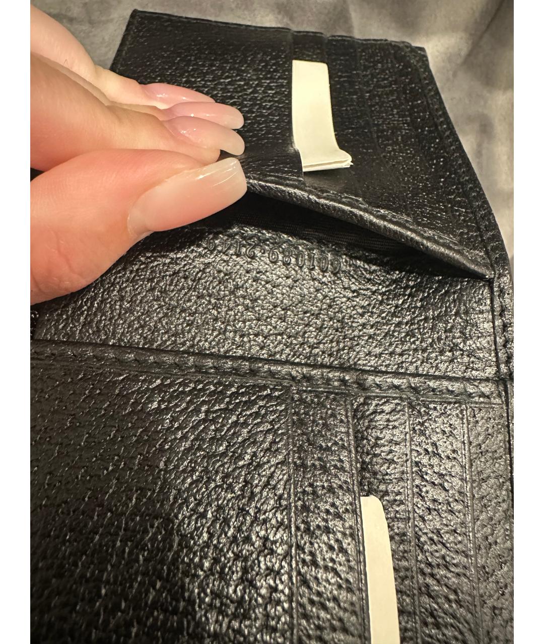 GUCCI Черный кожаный кошелек, фото 5