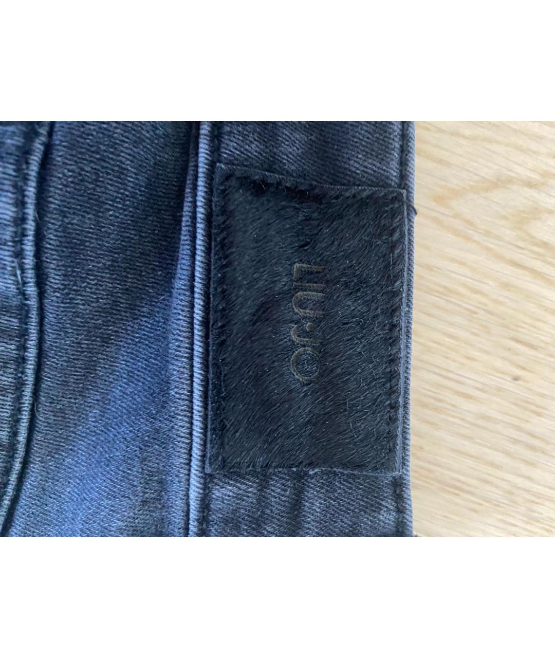 LIU JO Серые хлопко-эластановые джинсы слим, фото 3