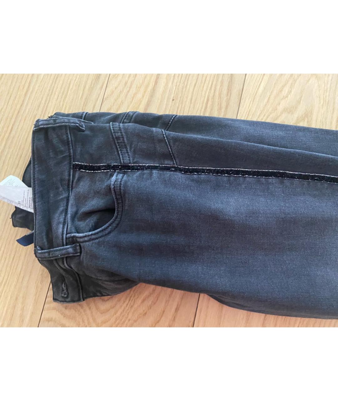 LIU JO Серые хлопко-эластановые джинсы слим, фото 4